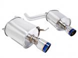 Megan Racing Axle Back Exhaust System with Single 3.5inch Burnt Rolled Tip for OEM Rear Bumper BMW 5 Series F10 11-15